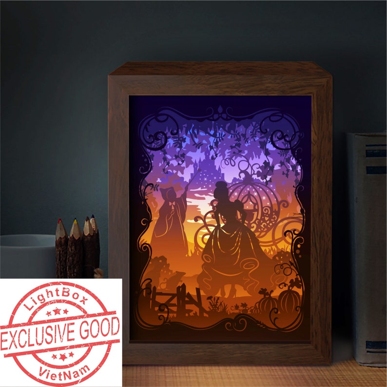 Download Cinderella 3d Paper Cut Light Box Template Svg Files Cinderella Shadow Box Svg Light Box Paper Cut Template Svg Files Home Hobby Craft Supplies Tools Colonialgolfhart Com