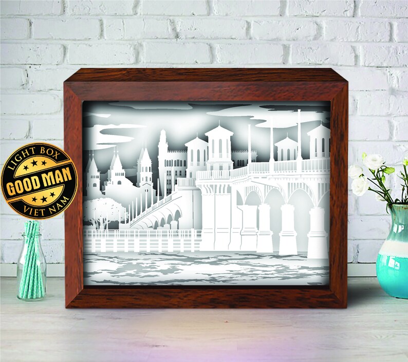 Download Cricut Files Bogo St 20x26 Cm Augustine Florida U2013 3d Paper Cutting Light Box Svg Template Files 3d Shadow Box Template Svg Files Home Hobby Framing Keyforrest Lt