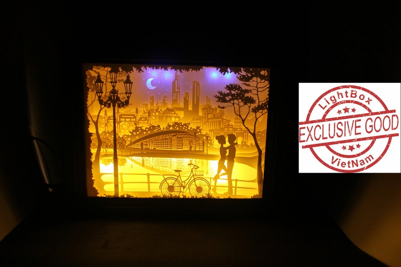 Download Template Love 3d Paper Cut Light Box Template Svg Files Couple In Park Light Box Svg Files Shadow Box Svg Paper Cut Craft Supplies Tools Framing Safarni Org