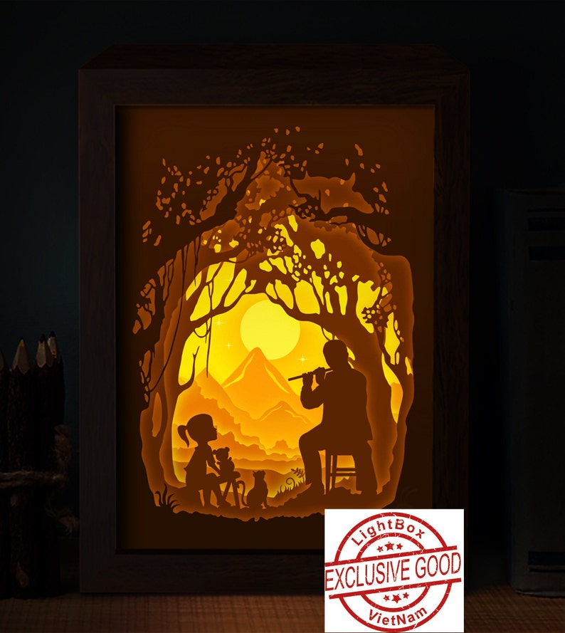 Download Paper Cut Shadow Box Svg Template Love 3d Paper Cut Light Box Template Svg Files Father Svg Files Light Box Framing Craft Supplies Tools Sultraline Id