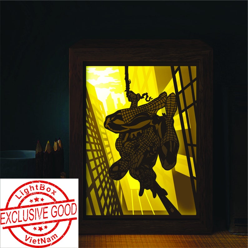 Template Spiderman 3D Paper cut light box template SVG files Spiderman Paper Cut- Marvel Studio Light box SVG files Shadow box SVG