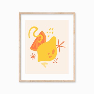 Lemon Art Print: Summer Kitchen Wall Decor (Digital Download)