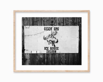 Giddy Ups Saloon Print: Austin Texas Cowboy Bar Photo (Digital Download)
