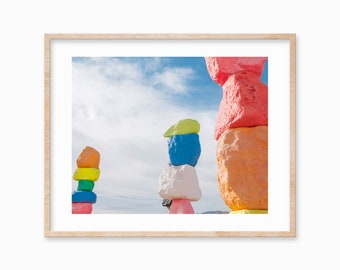Seven Magic Mountains Print: Las Vegas Desert Photography (Digital Download)