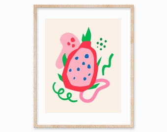 Stampa artistica Passion Fruit Kitchen: decorazione estiva tropicale (download digitale)