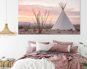 Terlingua Teepee Desert Print, Boho Southwestern Wall Art (Digital Download)