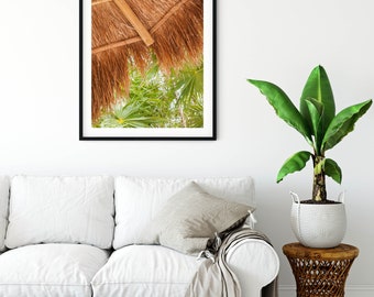 Cabana Art Print, Tropical Decor, Digital Download, Tiki Hut Photo, Large Poster, Coastal Home Decor, Digital Beach Wall Art Print