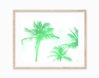 Tropical Palm Trees Art Print: Beach House Decor (Digital Download)