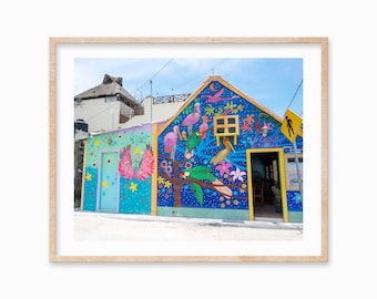Isla Holbox Mural Print | Tropical Island Restaurant Photography (Digital Download)