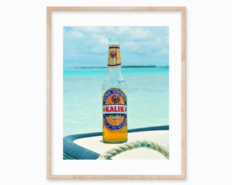 Kalik Beer Bahamas Stampa: Fotografia di una spiaggia tropicale (download digitale)