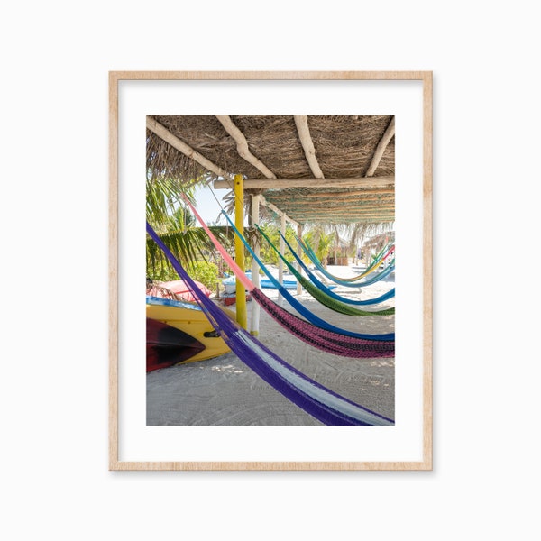 Hammock Swing Summer Prints Hammock Outdoor Summer Printable Bright Wall Art Printable Wall Art Beach Printable Travel Poster Colorful Art