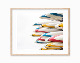 Stampa di canoa hawaiana: arte nautica da spiaggia (download digitale)