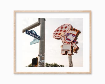 Stampa di fette di pizza fatte in casa: Austin Texas Photography (download digitale)