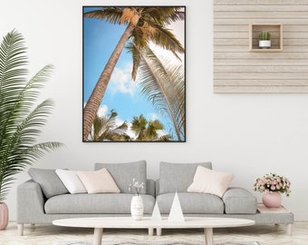 Palm Tree Print, Palm Tree Wall Art, Printable Art, Digital Prints, Palm Leaves, Travel Poster, Tropical Decor, Tropical Plants, Botanical