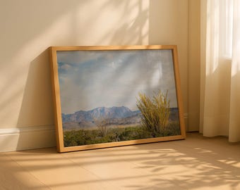 Big Bend Texas Landscape Print, Rustic Desert Mountain Artwork (Digital Download)
