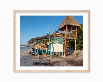 Isla Holbox Beach Hut Print | Tropical Island Photography (Digital Download)