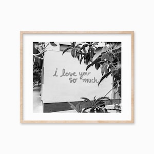 BW Austin TX Print, Texas Photography, Horizontal, Inspirational, Gifts for Dad, SOCO Wall Decor, Digital Download, I Love You So Much Print