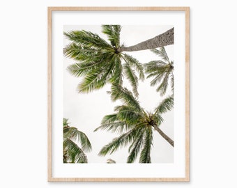 Vertical Palm Tree Print: Beach Coastal Wall Decor (Digital Download)
