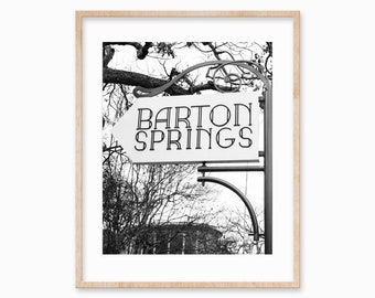 Impresión de la piscina Barton Springs: Arte mural de Austin, Texas (Descarga digital)