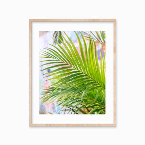 Botanical Print, Green Palm Frond Wall Art, Printable Poster, Digital Download, Plant Leaf Printable, Tropical Decor, Botanical Poster