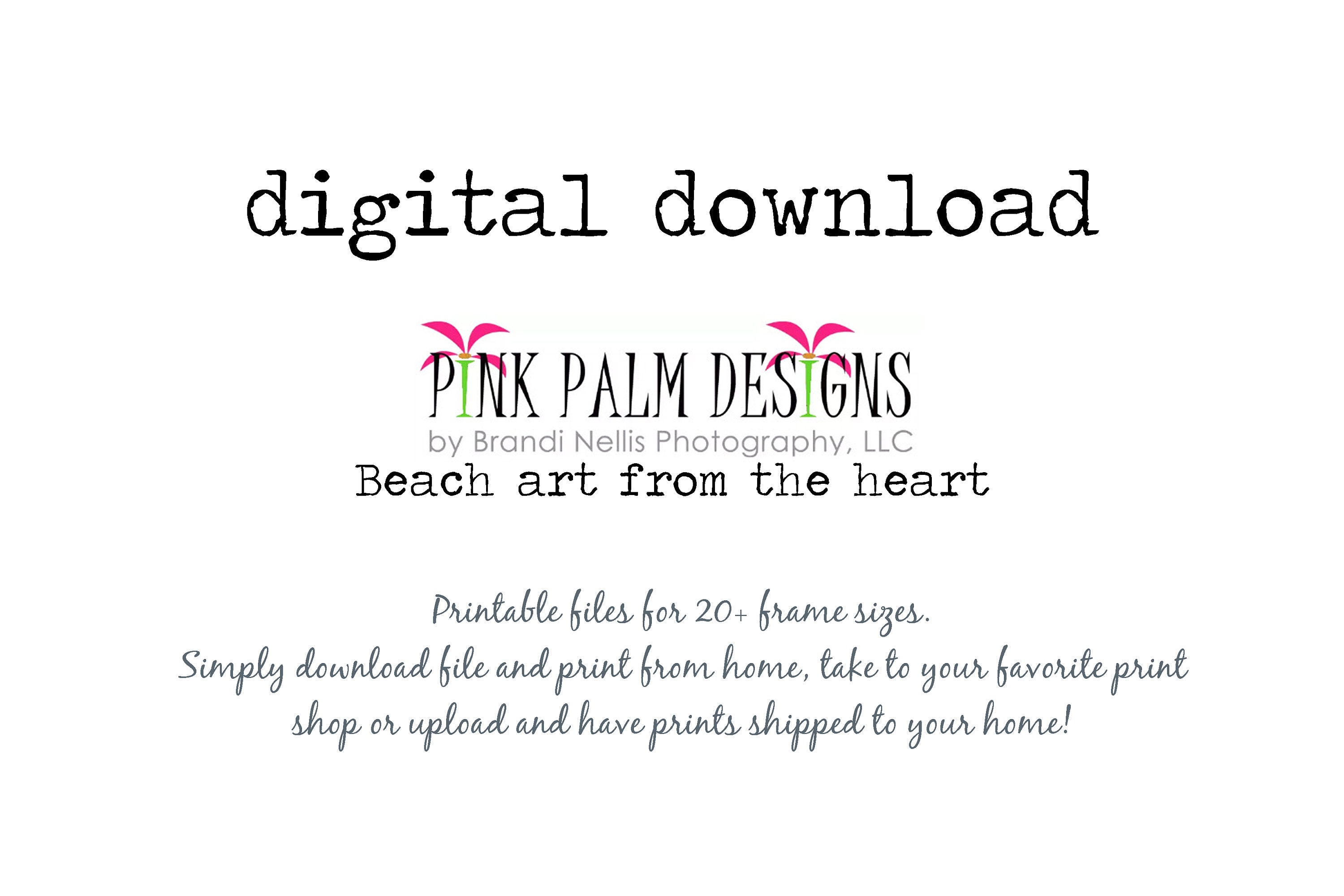 Beach Sign Print Bright Wall Art Kitesurfing Printable - Etsy