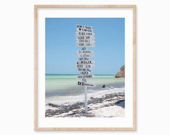 Isla Holbox Signpost Print | Mexico Beach Photography (Digital Download)