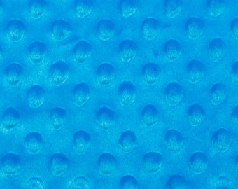 Sky Blue Minky Dot Fabric