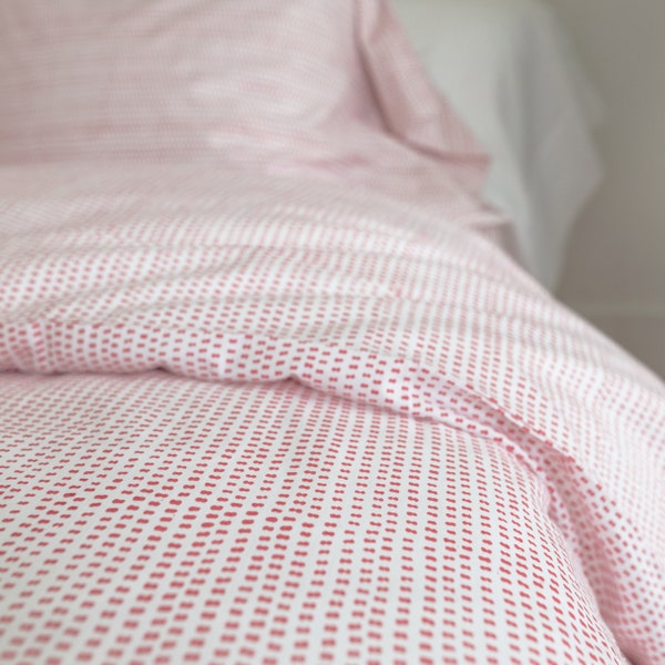 Organic Block-Printed Morse Duvet Covers