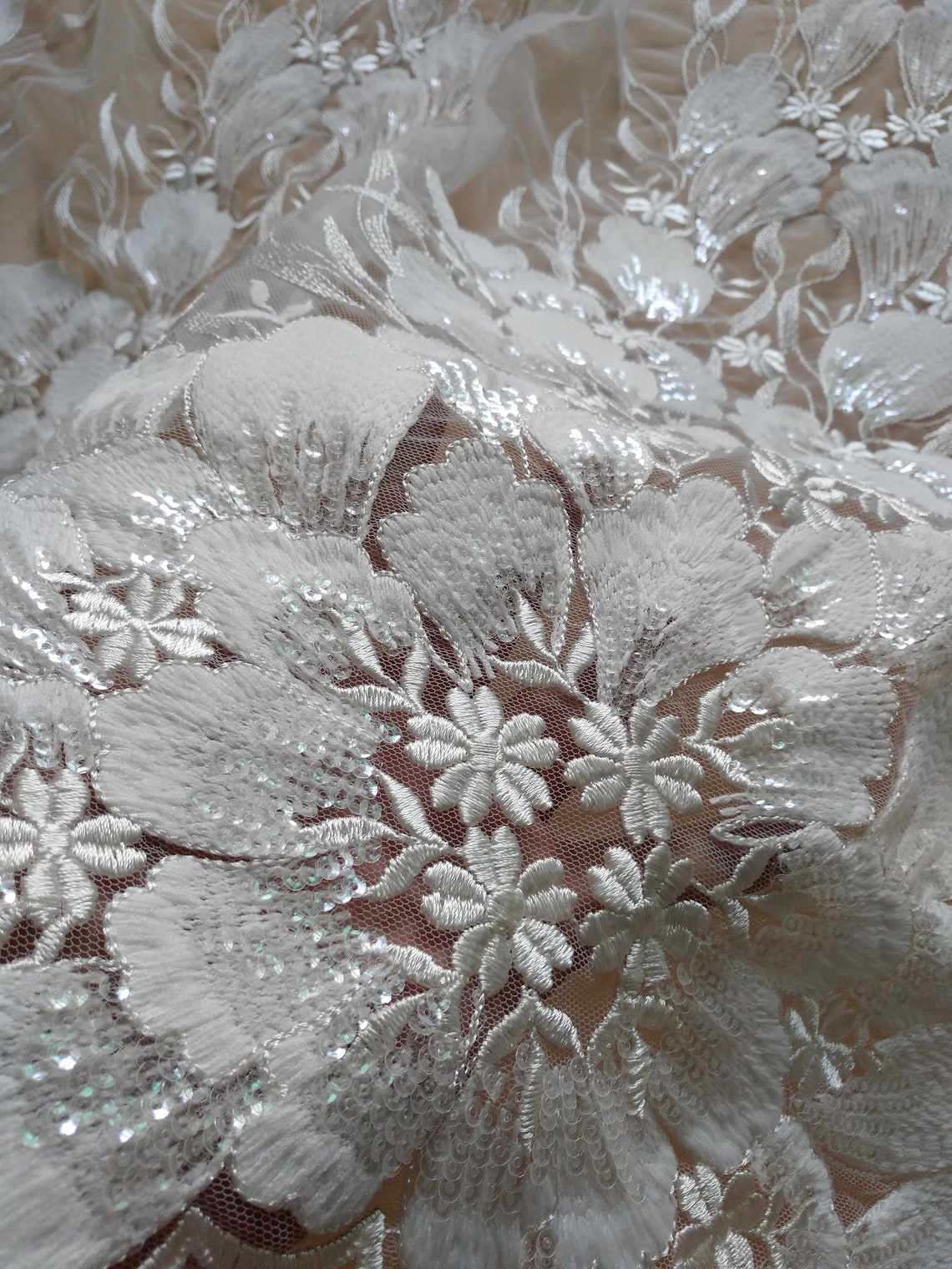 Flower Lace Fabric Wedding Dress Lace Fabric Bridal Lace Etsy