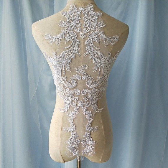 Bridal Wedding Floral Lace Applique Dress Lace Applique Etsy