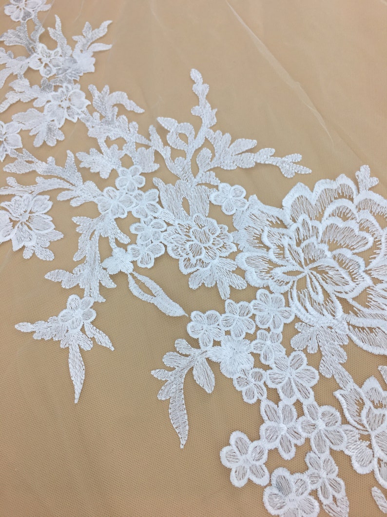 Guipure Lace Fabric Embroidery Flower Bridal Lace Fabric Etsy