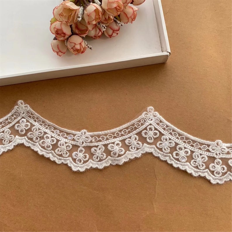 1 Yards Exquisite Beaded Venice lace Trim Embroidery Lace Trimming Lace Bridal Supplies 5.9 Inches Wide