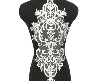 Embroidery Lace Applique For Bridal Wedding Dress