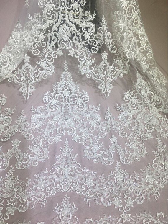 beaded wedding fabric
