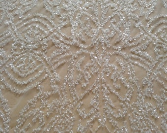 beaded wedding fabric