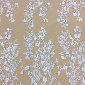Fashion Wedding Lace Fabric, Bridal Lace Fabric 51&#39;&#39; Width, Wedding Dress Lace Fabric, Gown Dress Lace Fabric By The Yard