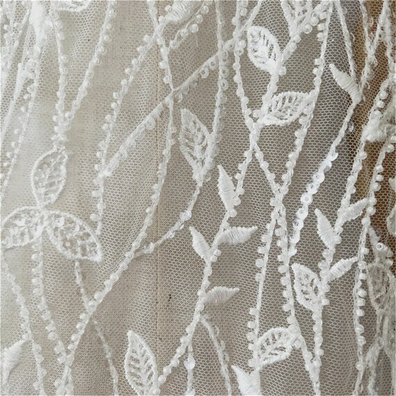 High Quality Floral Beaded Embroidery Lace Fabric for Wedding Dress Couture Lace Fabric Fashion Show Dress Lace Designer Lace Fabric by Yard Etsy Ireland