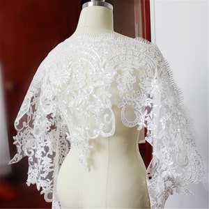 Kant trim voor bruids sluier, Lace sluier trim, partement elegante pailletten kant trim