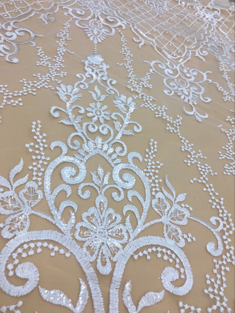 width Wedding Dress Fabric by the yard 130cm High Quality Gown Lace Fabric Retro Tulle Lace Bridal Dress Fabric 51/'/'