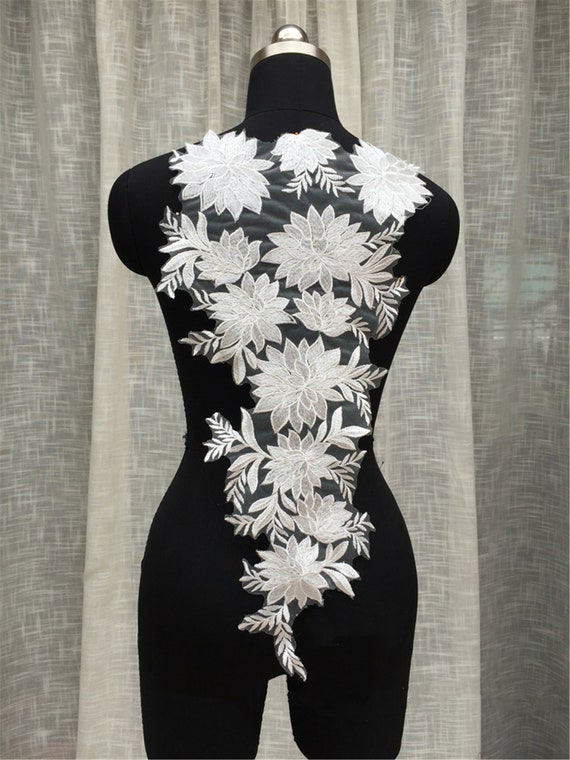 Bridal Wedding Floral Lace Applique Dress Lace Applique Etsy