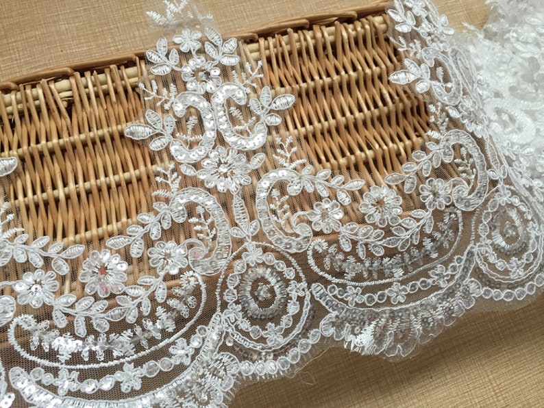 Bridal Lace Trim Luxury Wedding Lace Trim Embroidered Retro Etsy