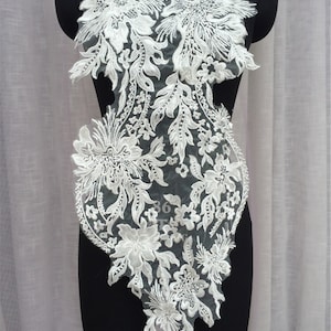 Aplique de encaje floral: accesorio para vestido de novia