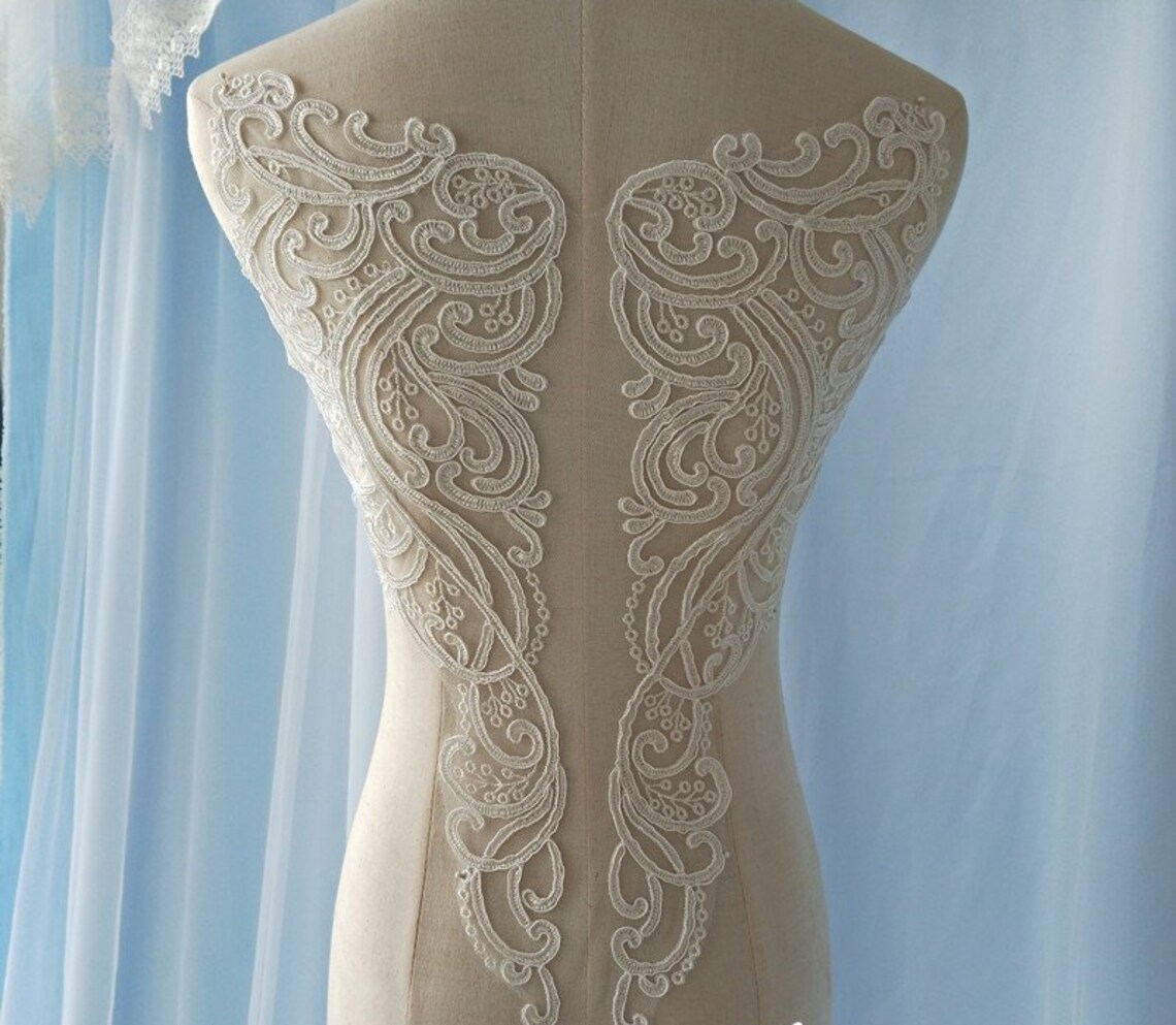 Bridal Wedding Floral Lace Applique Dress Lace Applique Etsy