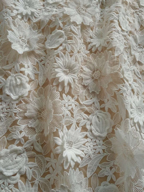 tissu dentelle 3D avec 3d floral, Français dentelle tissu haute broderie couture, coton broderie haute dentelle tissu à fleurs, tissu dentelle tulle 46e854 tissu dentelle 3D avec 3d floral, Français dentelle tissu haute broderie couture, coton broderie haute dentelle tissu à fleurs, tissu dentelle tulle 46e854