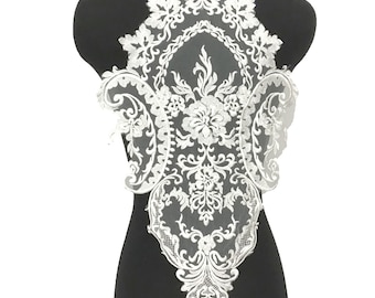 Embroidery Lace Applique For Bridal Wedding Dress