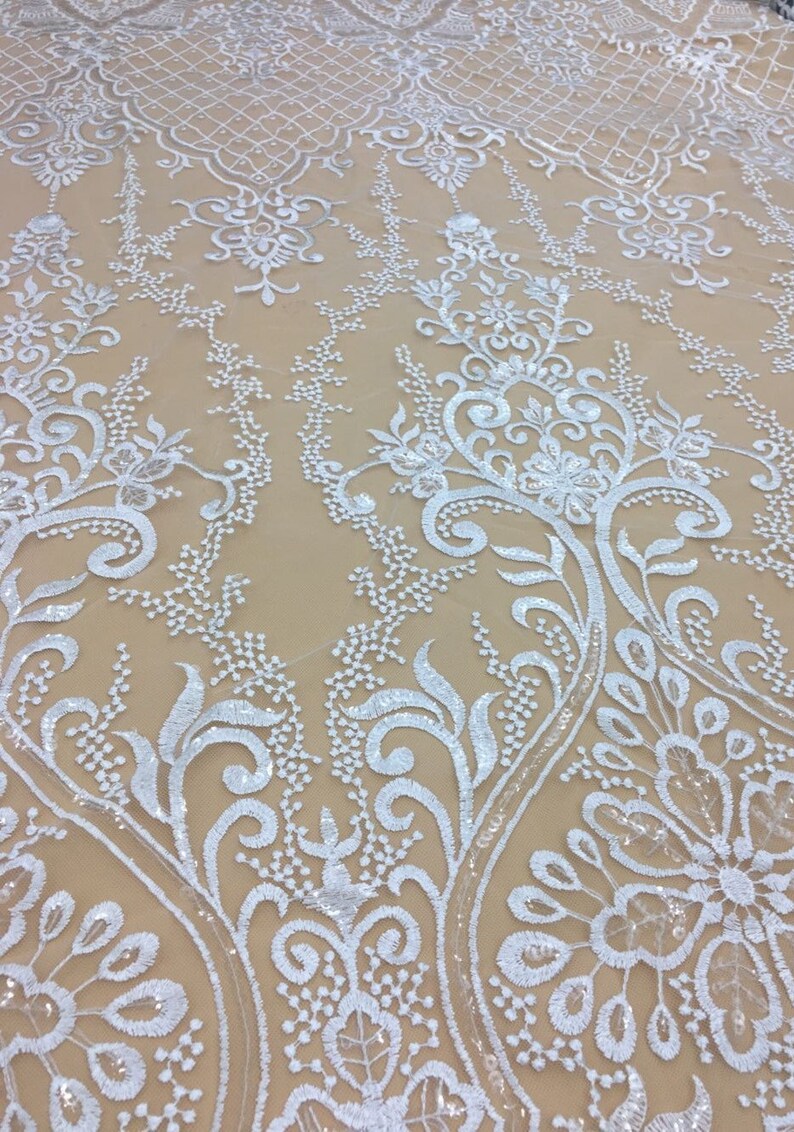 width Wedding Dress Fabric by the yard 130cm High Quality Gown Lace Fabric Retro Tulle Lace Bridal Dress Fabric 51/'/'