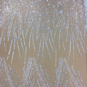 Embroidered Sequins Lace Fabric: Bridal/Prom Dress Tulle