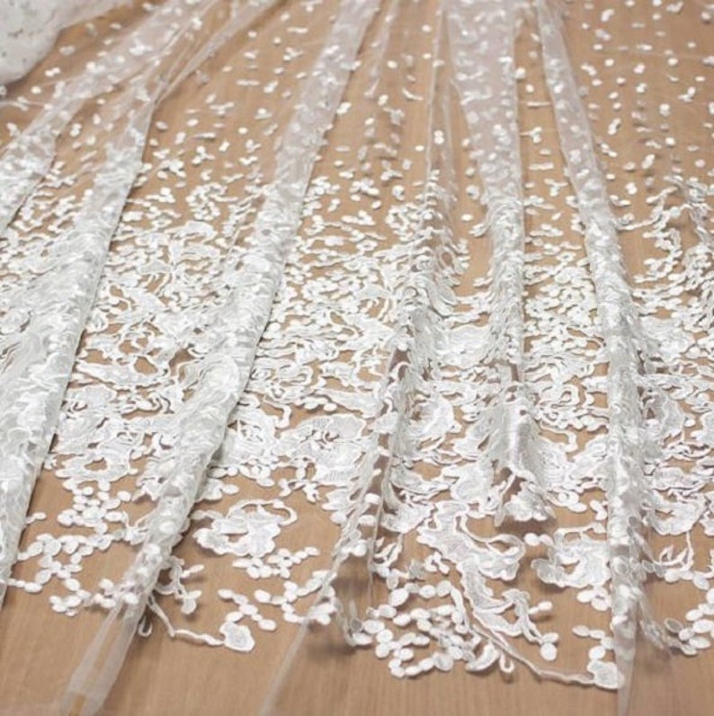 Luxurious Corded Lace Fabric Wedding Dress Lace Fabric Etsy