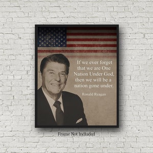 Ronald Reagan Quote, Inspirational Americana Decor President Reagan, Veterans Patriotic Living Room Sign, American, 4th Of July Gift