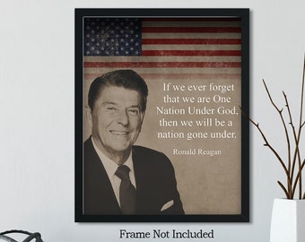 Ronald Reagan Quote - 11x14 Unframed Print - American Patriotic Decor - Inspirational Americana Wall Art